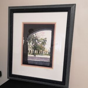 Vintage Professionally Framed & Matted Artist Signed Print 1/25 Cuba Paul D Moss